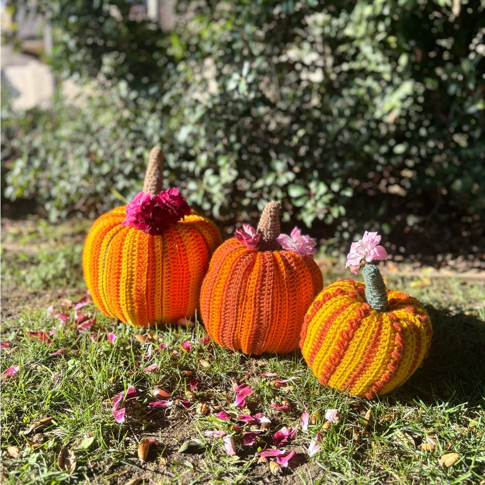 Handmade Crochet Pumpkins Home Decor Stuffed Pumpkins